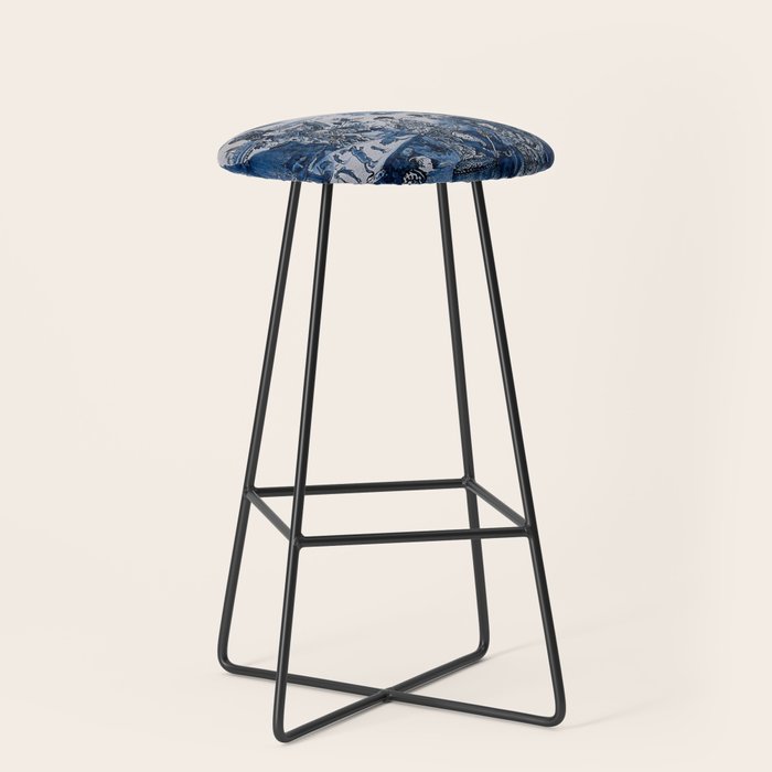 17th Century Delftware Chinoiserie Stool