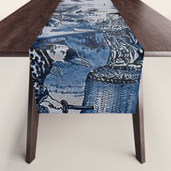 17th Century Delftware Chinoiserie Table Runner