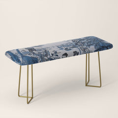 17th Century Delftware Chinoiserie Bench