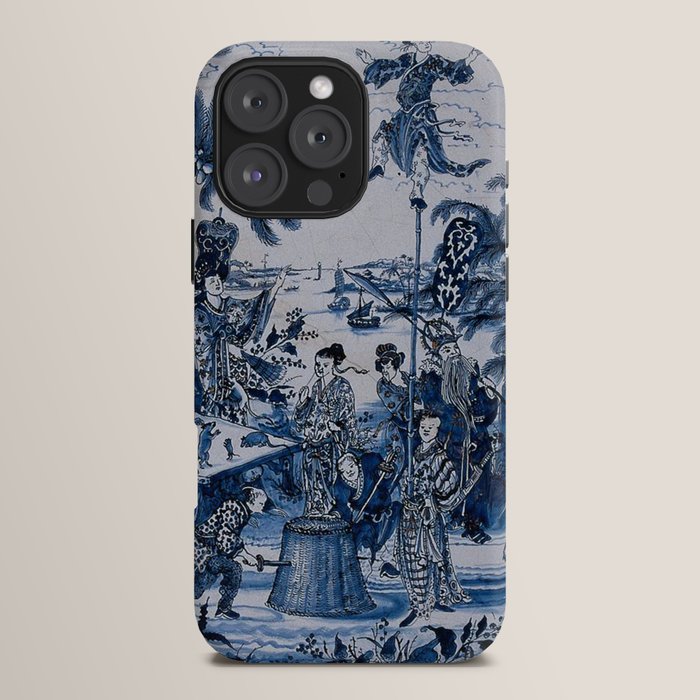 17th Century Delftware Chinoiserie iPhone Case