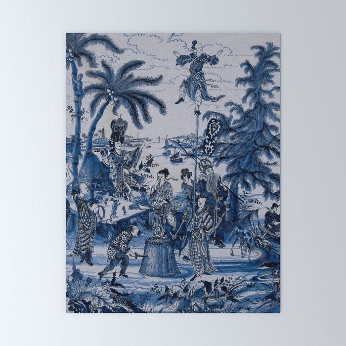 17th Century Delftware Chinoiserie Mini Art Print