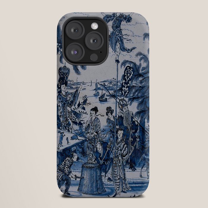 17th Century Delftware Chinoiserie iPhone Case