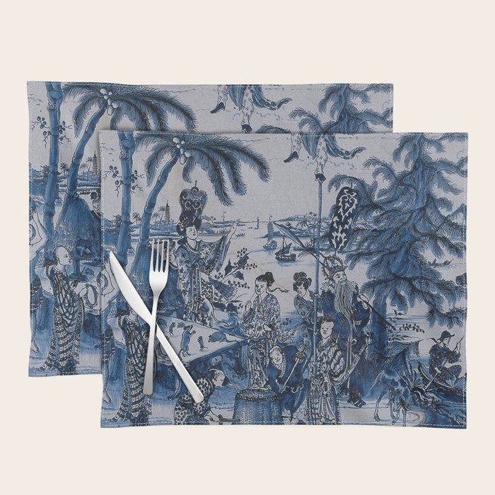 17th Century Delftware Chinoiserie Placemat