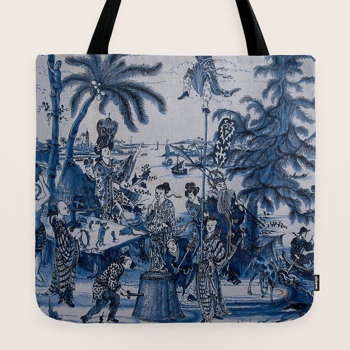 17th Century Delftware Chinoiserie Tote Bag