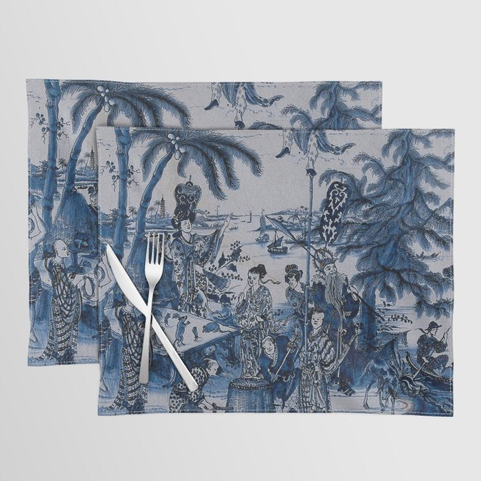 17th Century Delftware Chinoiserie Placemat