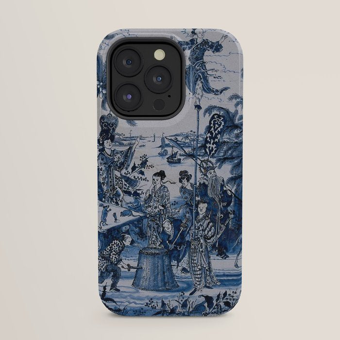 17th Century Delftware Chinoiserie iPhone Case