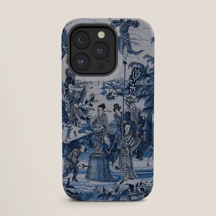 17th Century Delftware Chinoiserie iPhone Case