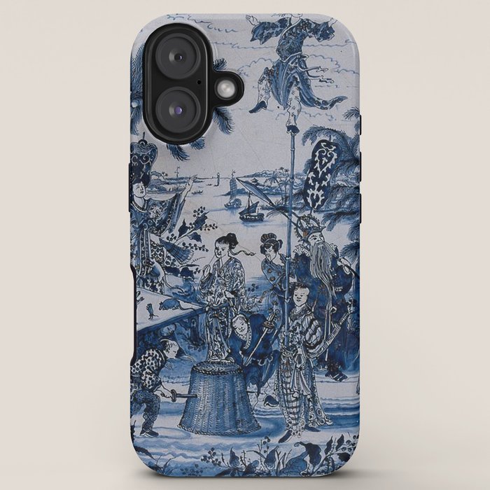 17th Century Delftware Chinoiserie iPhone Case