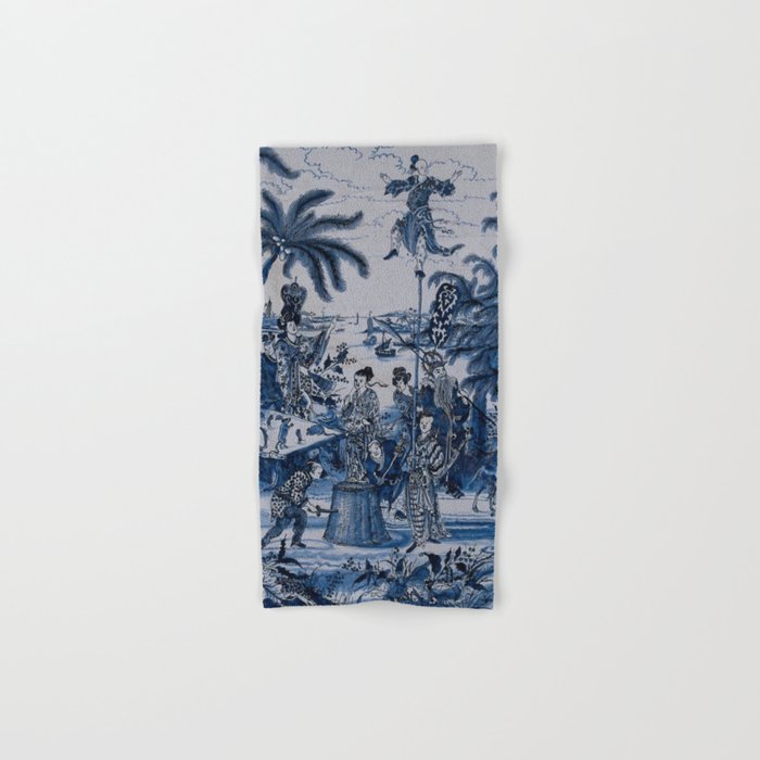 17th Century Delftware Chinoiserie Bath Towel