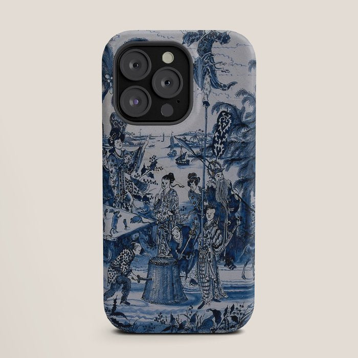 17th Century Delftware Chinoiserie iPhone Case