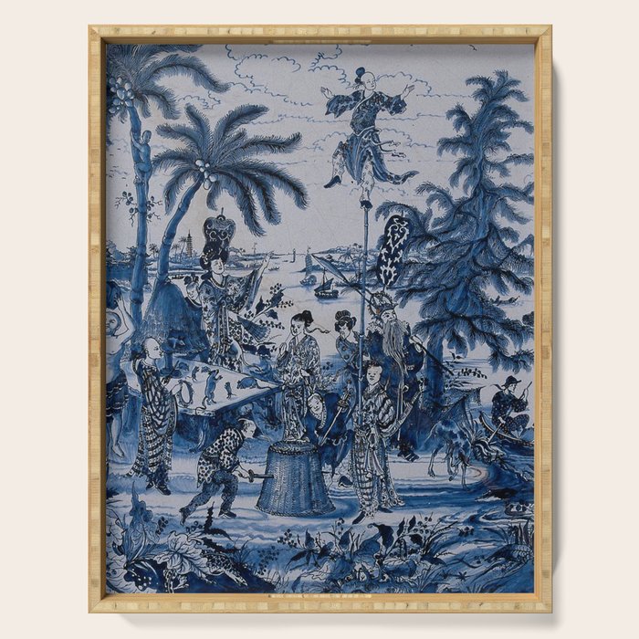17th Century Delftware Chinoiserie Serving Tray