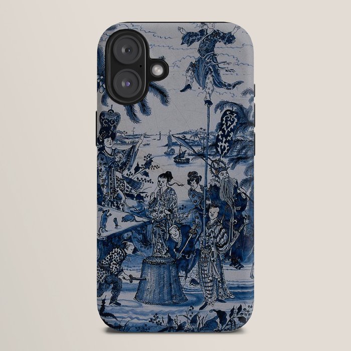 17th Century Delftware Chinoiserie iPhone Case