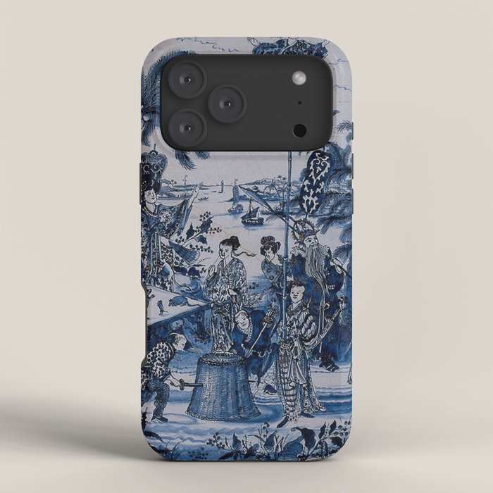 17th Century Delftware Chinoiserie iPhone Case
