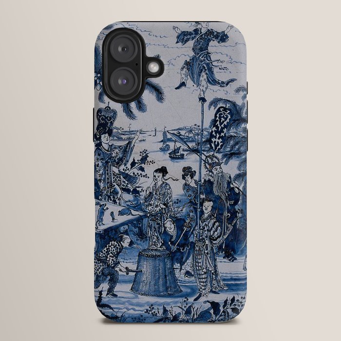 17th Century Delftware Chinoiserie iPhone Case