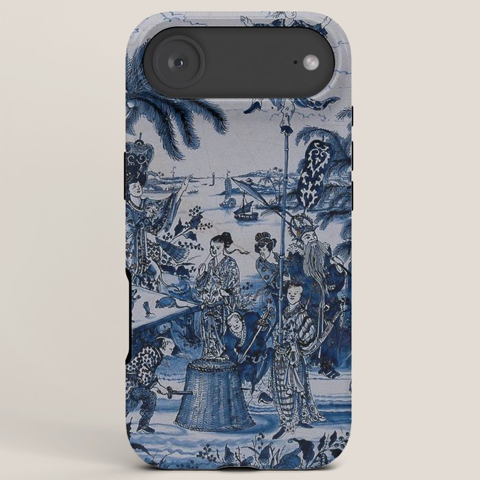 17th Century Delftware Chinoiserie iPhone Case