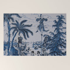 17th Century Delftware Chinoiserie Welcome Mat