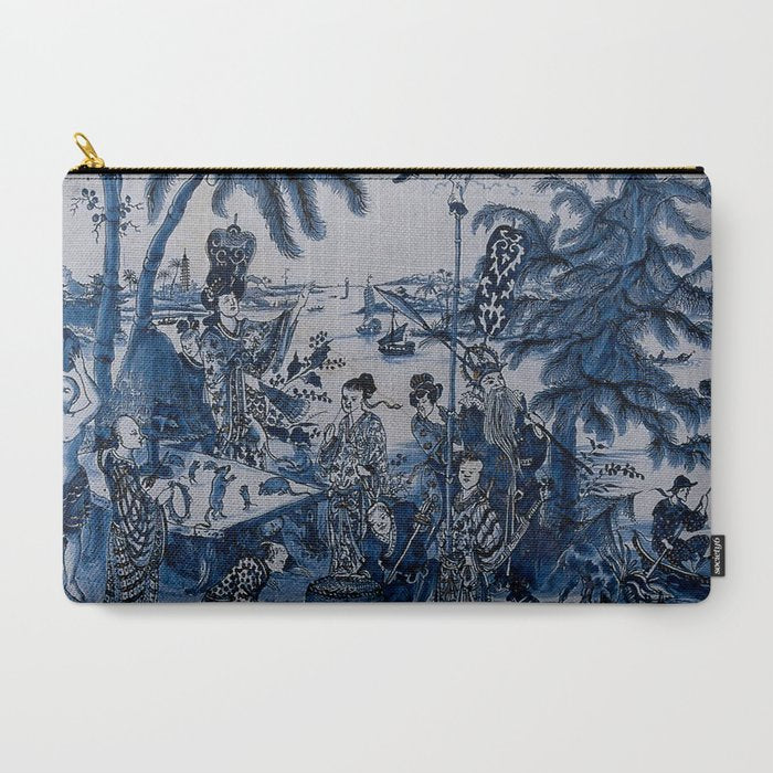 17th Century Delftware Chinoiserie Carry All Pouch