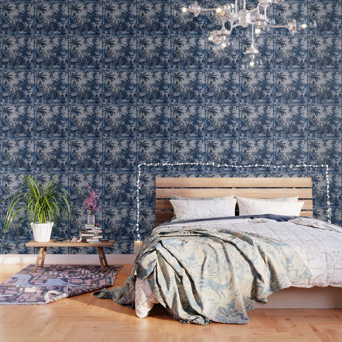 17th Century Delftware Chinoiserie Wallpaper