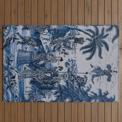 17th Century Delftware Chinoiserie Outdoor Rug