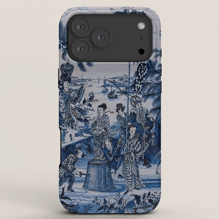 17th Century Delftware Chinoiserie iPhone Case