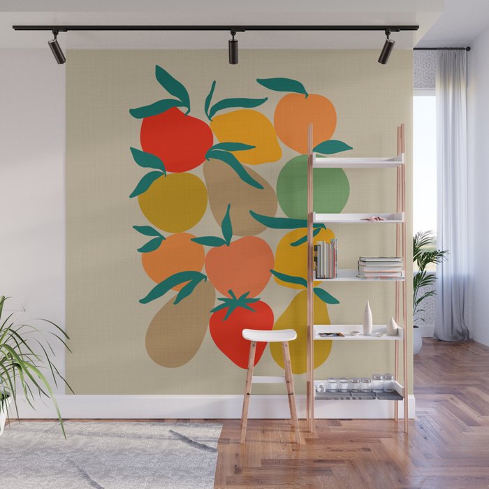 2025 RETRO FRUIT MARKET CALENDAR Wall Mural