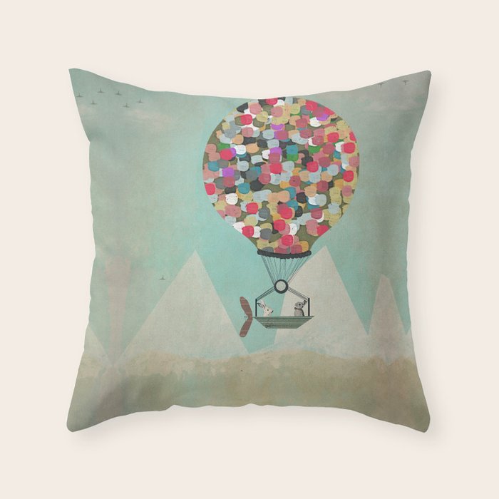 a little adventure Throw Pillow