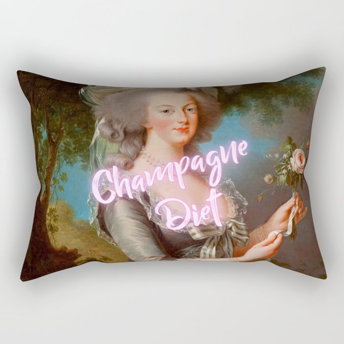 Champagne Diet' Marie Antoinette  Rectangular Pillow