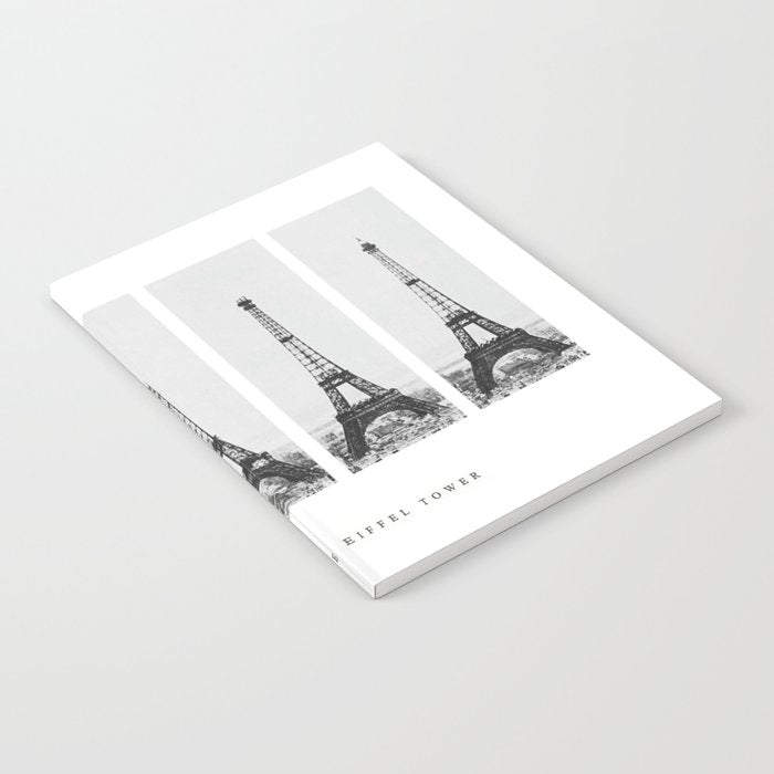 1888-1889 The Rise of the Eiffel Tower Construction Sequence black and white photography Notebook