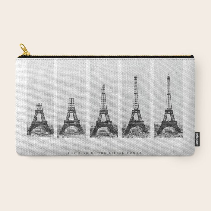 1888-1889 The Rise of the Eiffel Tower Construction Sequence black and white photography Carry All Pouch
