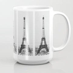 1888-1889 The Rise of the Eiffel Tower Construction Sequence black and white photography Coffee Mug