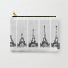 1888-1889 The Rise of the Eiffel Tower Construction Sequence black and white photography Carry All Pouch