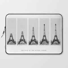 1888-1889 The Rise of the Eiffel Tower Construction Sequence black and white photography Laptop Sleeve