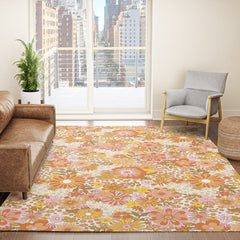 70s Floral Pattern Rug