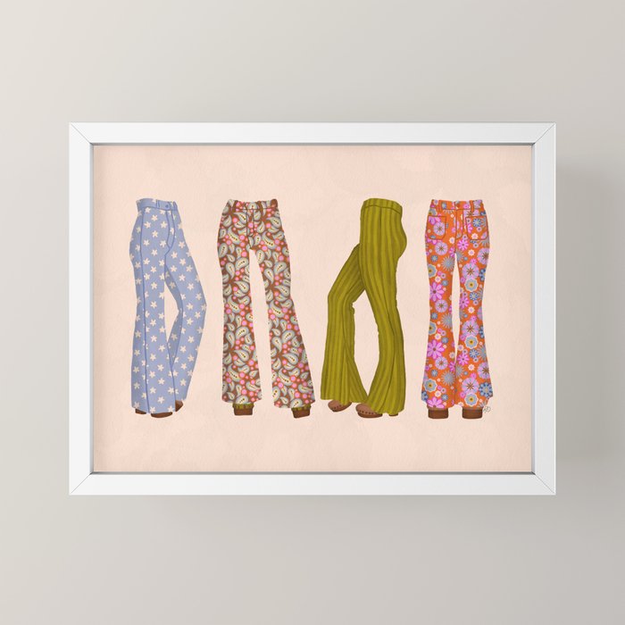 1970s Bellbottom Bliss Retro Fashion Mini Art Print