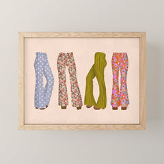 1970s Bellbottom Bliss Retro Fashion Mini Art Print