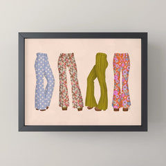 1970s Bellbottom Bliss Retro Fashion Mini Art Print