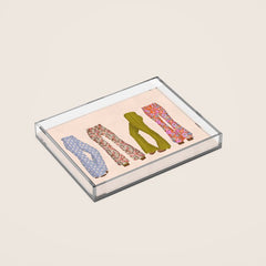 1970s Bellbottom Bliss Retro Fashion Acrylic Tray