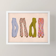 1970s Bellbottom Bliss Retro Fashion Mini Art Print