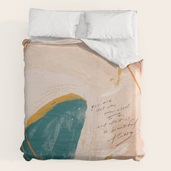 "Transformation: You Are Not Who You Used To Be, And That Is A Beautiful Thing." Duvet Cover