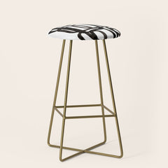 Writing On The Wall' Mid Century Modern Fun Abstract Shapes  Stool