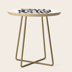 Writing On The Wall' Mid Century Modern Fun Abstract Shapes  Side Table