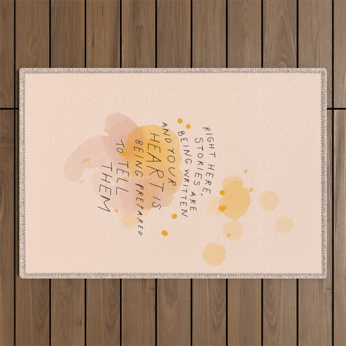 "Right Here, Stories Are Being Written" Outdoor Rug