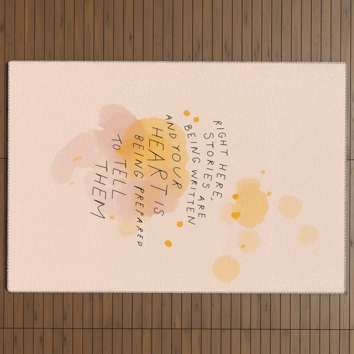 "Right Here, Stories Are Being Written" Outdoor Rug