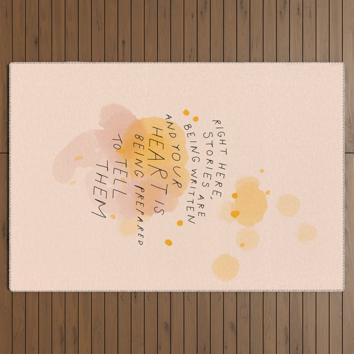 "Right Here, Stories Are Being Written" Outdoor Rug