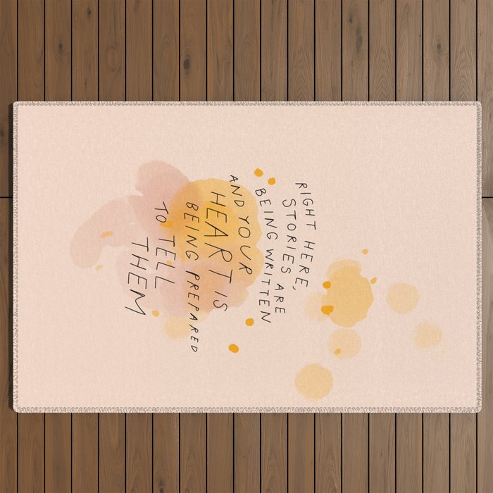 "Right Here, Stories Are Being Written" Outdoor Rug