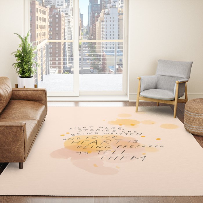 "Right Here, Stories Are Being Written" Rug