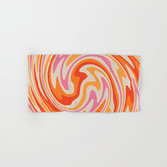 70s Retro Swirl Color Abstract Bath Towel