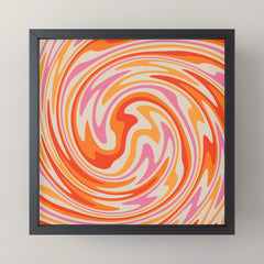 70s Retro Swirl Color Abstract Mini Art Print