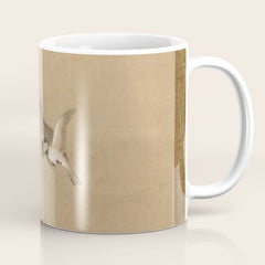 16th Century Japanese Bird and Peony Edo Era Painting Coffee Mug