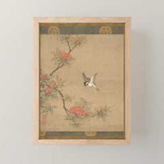 16th Century Japanese Bird and Peony Edo Era Painting Mini Art Print
